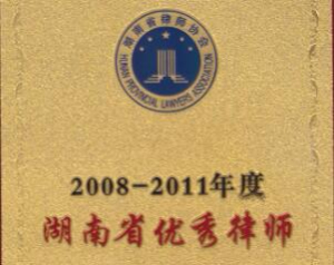 2008-2011年度湖南省优秀律师